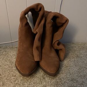 brown tall boots